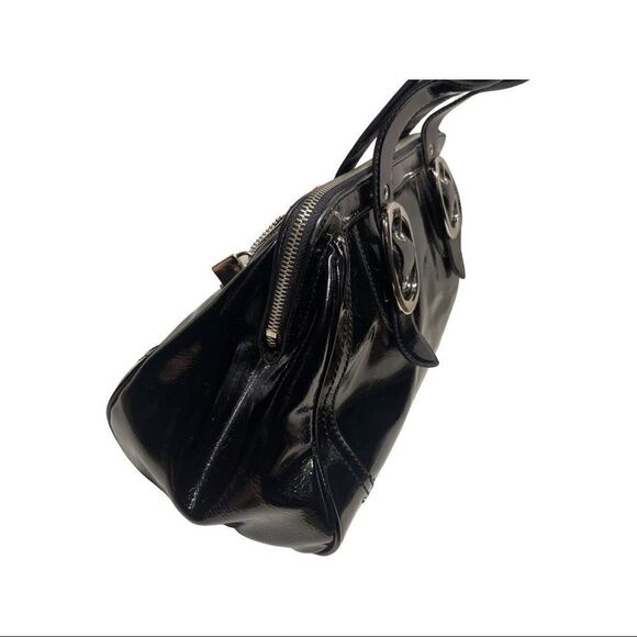 Liz Claiborne Black Patent Shoulder Bag - Picture 5 of 7